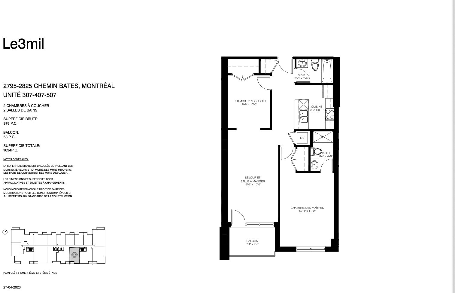 #407 - 2805 Ch. Bates