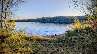 Accès au plan d'eau