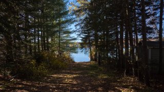 Accès au plan d'eau