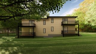 Back facade